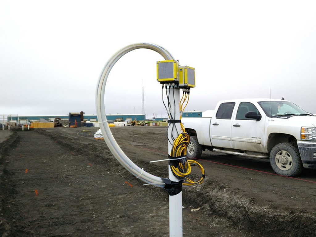 beadedstream digital temperature cable in PEX conduit and D505 data logger