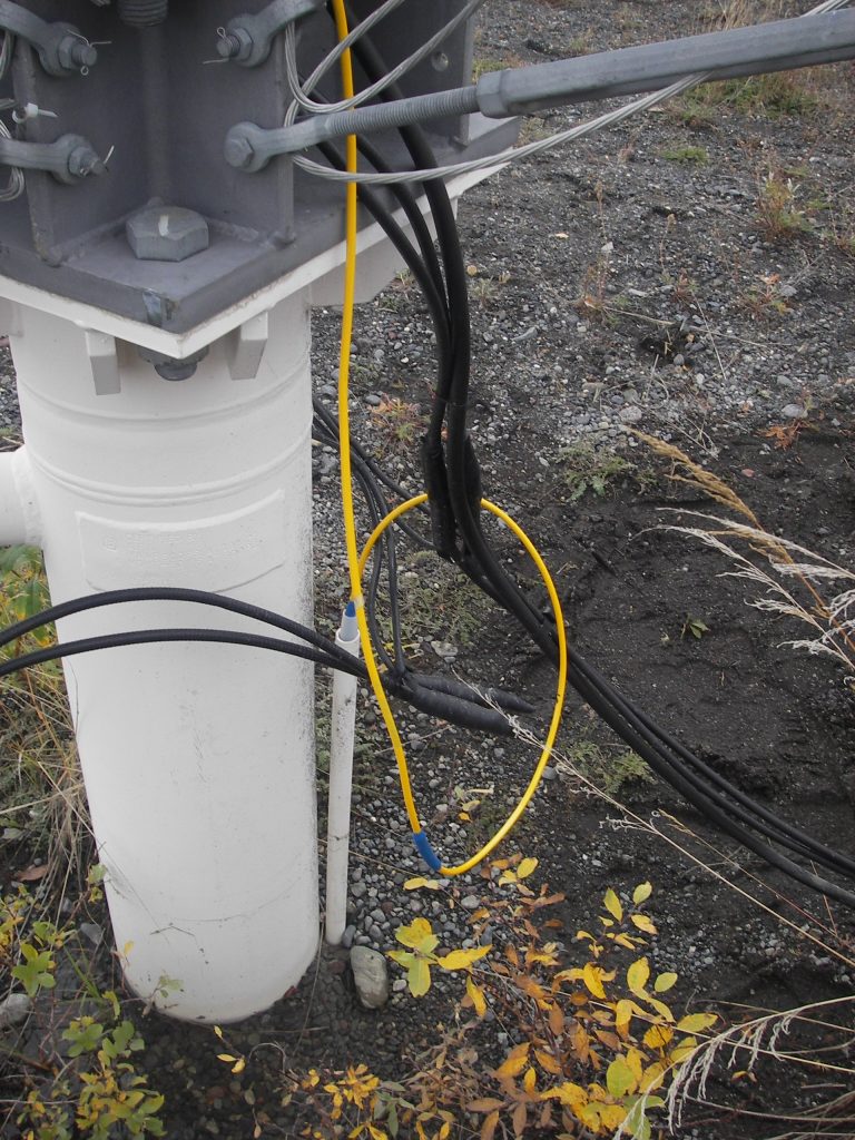 beadedstream digital thermistor string installed under the grounds of the HAARP Research Station