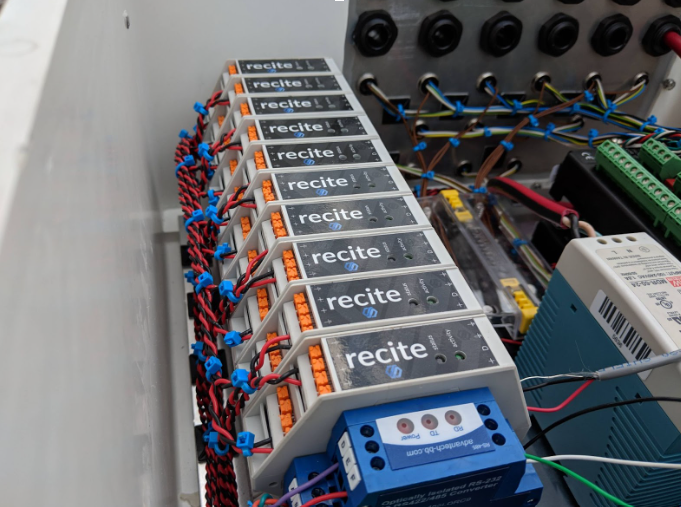 beadedstream Recite interfaces inside a Campbell Scientific Data Logger enclosure