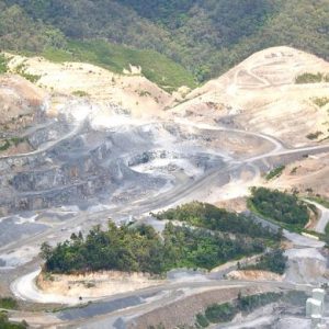 aerial view of a mine site